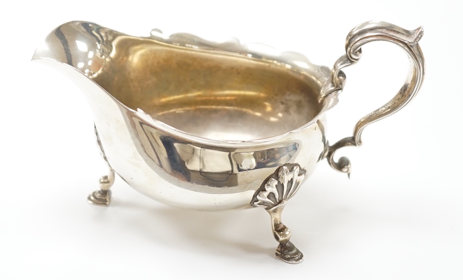 A late Victorian silver sauceboat, Thomas Bradbury & Sons, London, 1899